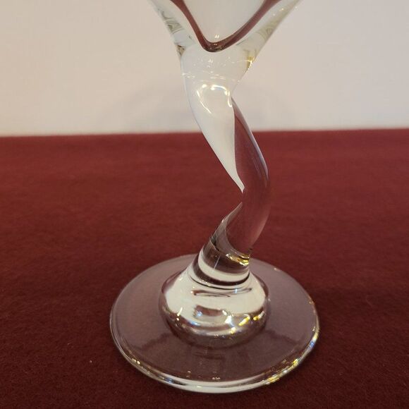 Libbey #37799 Vintage Clear Martini Glass With Zig Zag Z-Stem Mixed Drinks Glass - Picture 7 of 13